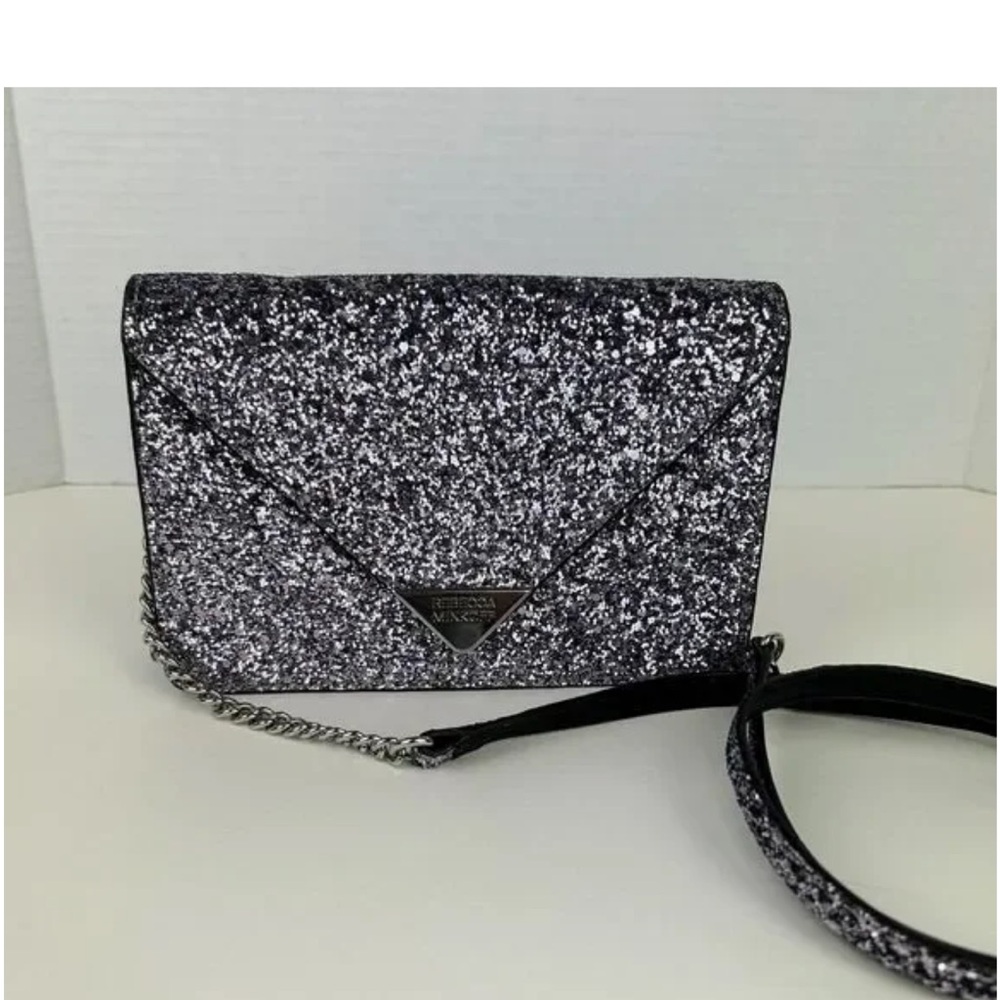 Elegant Purple & Silver Glitter Rebecca Minkoff Bag